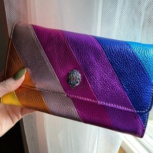 NWT Kurt Geiger, Stripe Leather Chain Wallet!